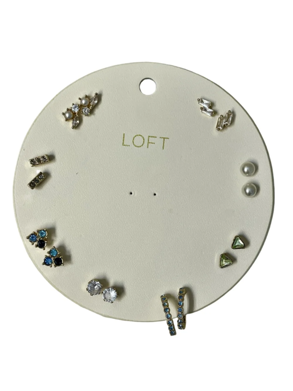 LOFT & American Eagle Mixed Stud Earring Bundle 30+ Pairs Gold Silver Preowned